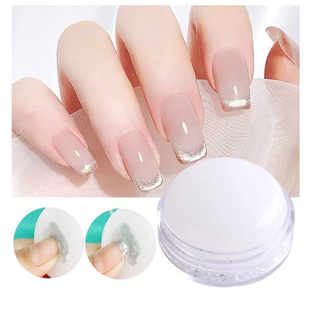 Nail Art Stamper for Easy French Nail Designs, Silicone Nail Stamper